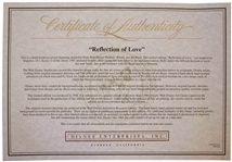 Disney Limited Edition Sericel of ''Reflection of Love'' From ''Beauty and the Beast'' -- Signed by Seven of the Animators & Directors on the 1991 Academy Award Winning Film